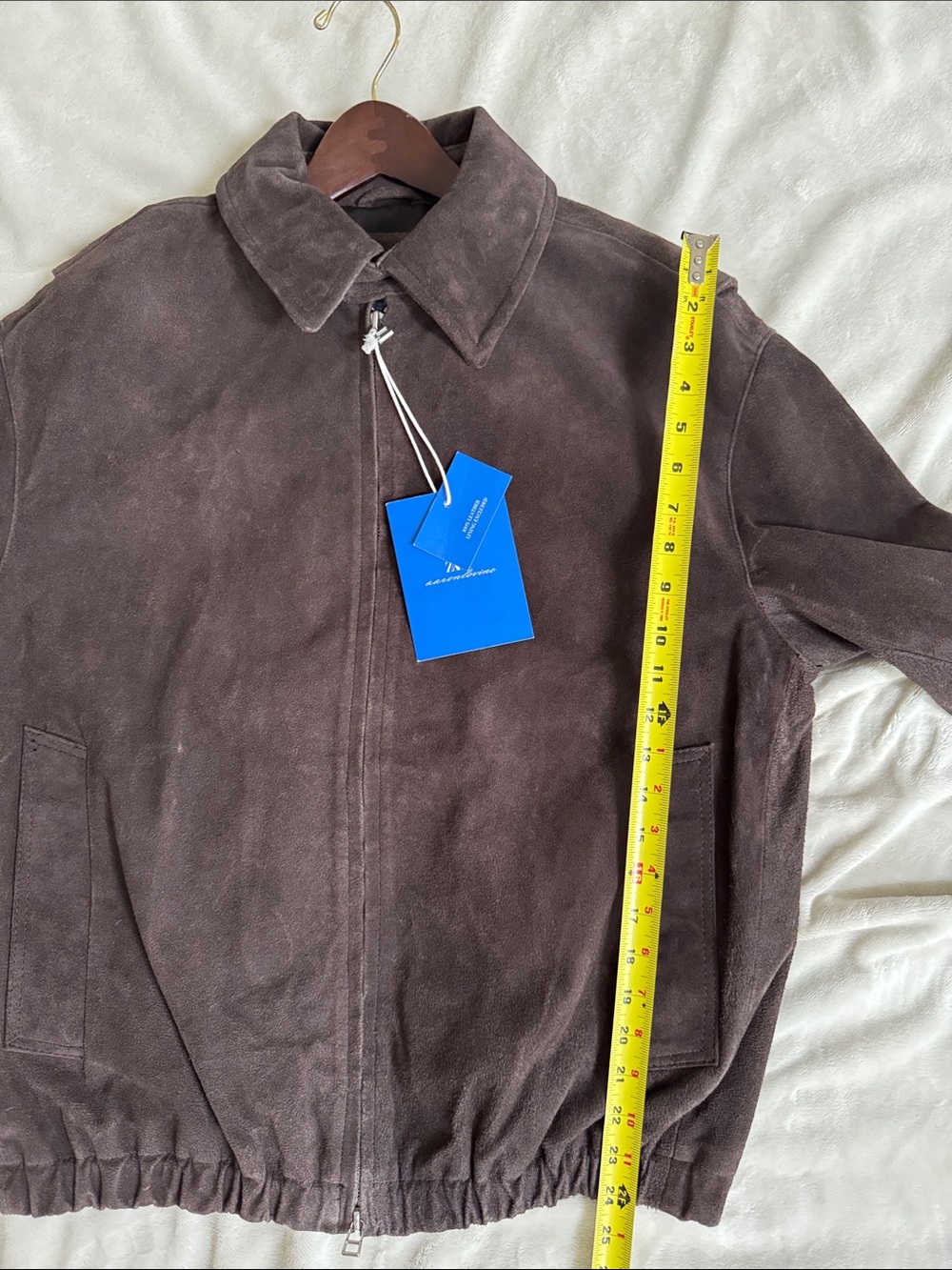 Zara x Aaron Levine Suede Leather zip -Front Jacket-size M (BNWT) - Picture 9 of 12